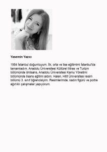 Yasemin Yazıcı -biyografi